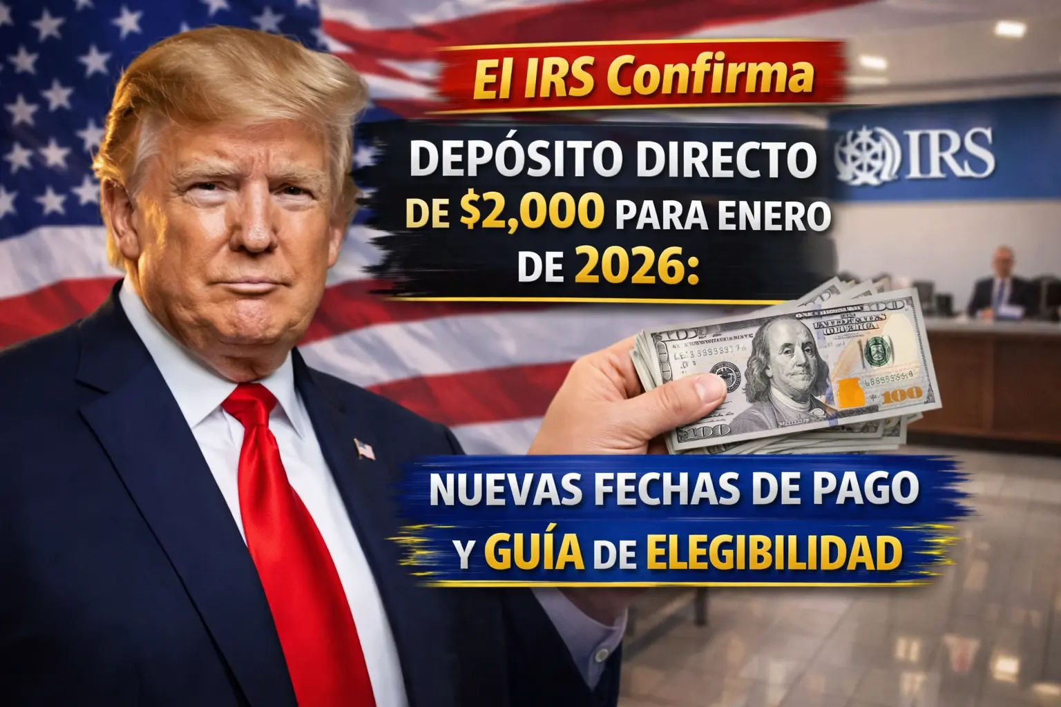 El IRS Confirma Depósito Directo de $2,000 para Enero de 2026: Nuevas Fechas de Pago y Guía de Elegibilidad