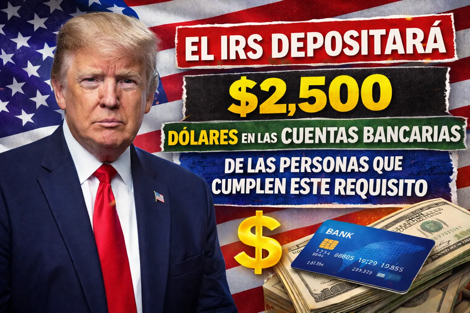 El IRS depositará 2,500 dólares en las cuentas bancarias de las personas que cumplen este requisito